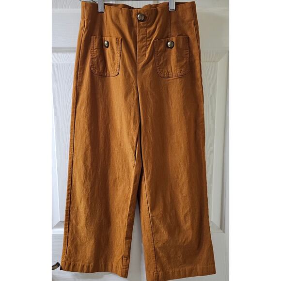 Jules & Leopold S/P Wide Leg Crop Pant 70's Inspo Retro Fall Minimalist Chic - Picture 3 of 8